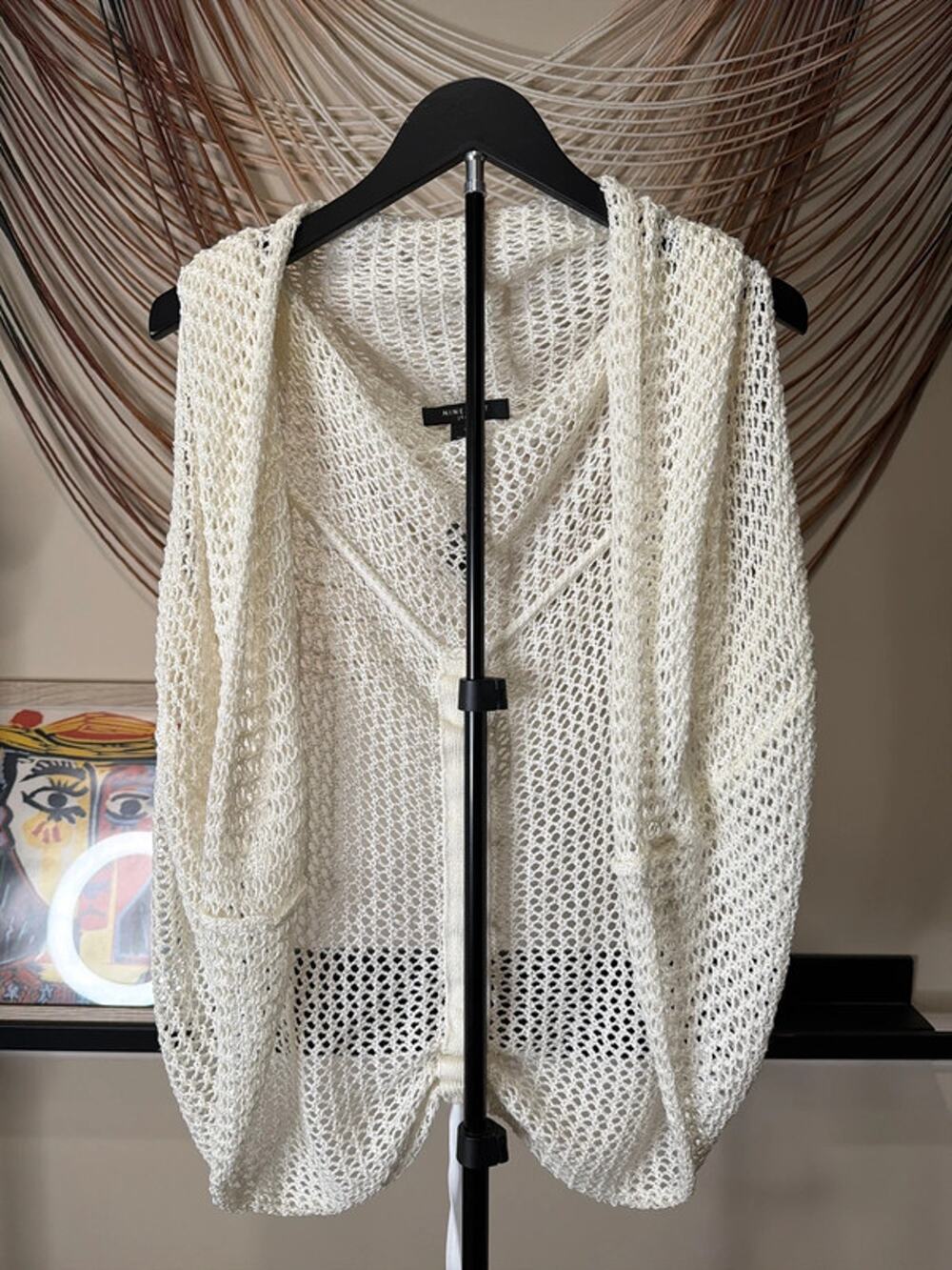 3 for $9 Nine West open front cardigan, crochet EUCL 2638